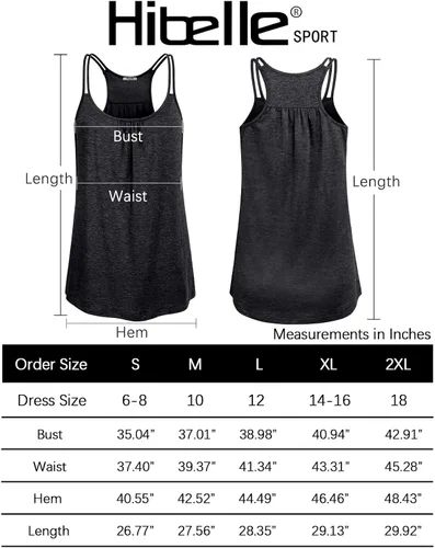 Vista 5 de Hibelle - Camiseta de tirantes para mujer con cuello redondo y espalda cruzada