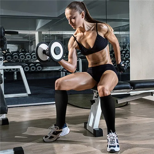 Vista 4 de CHARMKING Calcetines de compresión para mujeres y hombres (3 pares) de 15-20 mmHg es el mejor apoyo para atletismo, correr, ciclismo