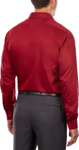 Vista 2 de Van Heusen Camisas de vestir para hombre de ajuste regular Lux Satin Stretch Solid