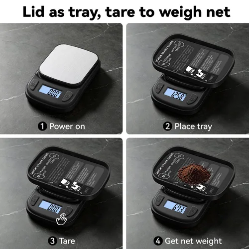 Vista 5 de Fuzion Digital Pocket Gram Scale 500g x 0.01g, Mini Jewelry Scale ASTRO-500