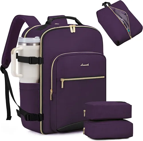 Vista 13 de LOVEVOOK Mochila de viaje para llevar a bordo, Mochilas de viaje