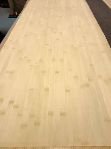 Vista 3 de Chapa de madera de caña ancha rubia natural de bambú 24" x 48" en la parte trasera fina de vellón VH