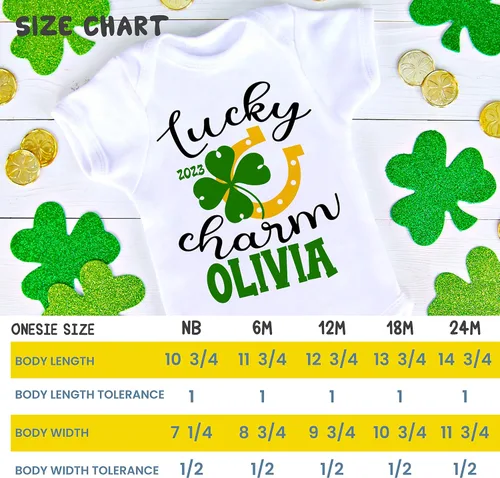 Vista 6 de Body personalizado para bebé con nombre Diseño 9 Regalo personalizado para el día de San Patricio para niña, niño, body de manga corta Bebe