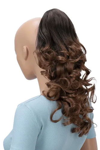 Vista 22 de CAISHA Extensión de clip de cola de caballo de 16 "voluminoso ondulado marrón ceniza H214