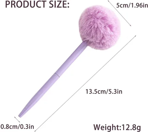Vista 2 de IXIGER Bolígrafos de felpa, bonitos bolígrafos esponjosos, plumas de regalo coloridas y esponjosas para Pascua y suministros de fiesta, 3 bolígrafos