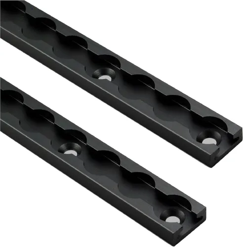 Vista 8 de VanEssential 6" Venture Track T-6 Aluminio L-Track Negra Anodizada (Perfil Rectangular) - Paquete de 2