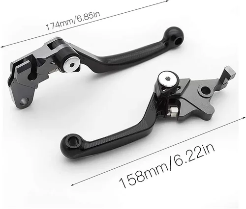 Vista 2 de FXCNC CNC CNC aluminio 3D Dirt Bike Pivot freno embrague palancas compatibles con Yamaha XTZ125 2003-2012, para Kawasaki KDX 125S R 1990-1999