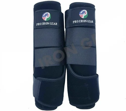 Vista 2 de Botas de Cepillado para Caballos con Envoltorios para las Patas y Equipo de Protección Juego de 2 y Juego de 4 en 14