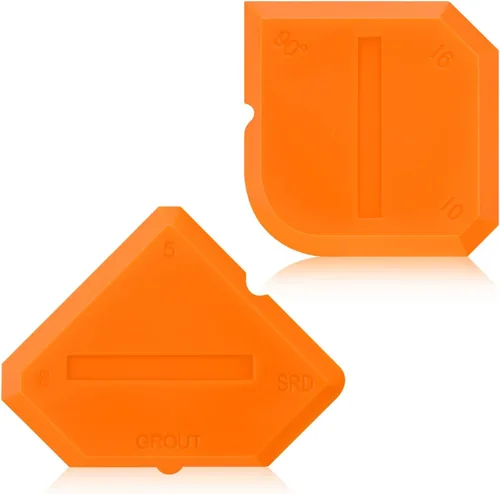 Vista 9 de Outus Set de 2 herramientas de calafateo, herramienta de sellado de silicona y lechada para baño, cocina y piso (negro)