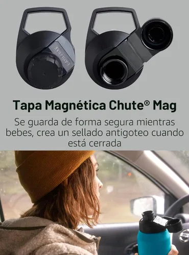 Vista 6 de CamelBak Botella de agua de acero inoxidable aislada al vacío Chute Mag Negro