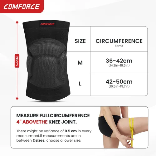 Vista 6 de Rodilleras para hombres, mujeres y niños, rodillera antideslizante, rodilleras de esponja suave y transpirable para voleibol, baloncesto, tareas