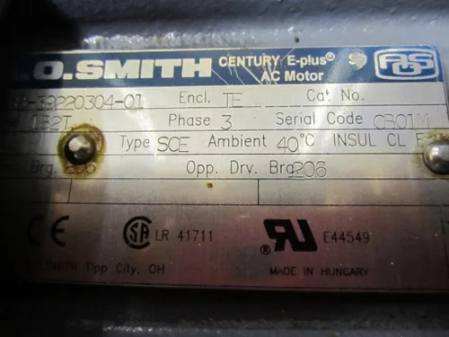 Vista 2 de A.O. Smith 8-39220304-01 Motor de CA con motor de soplador 385418-02