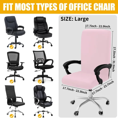 Vista 72 de Smiry fundas elásticas estampadas para silla de oficina de computadora, fundas universales para sillas giratorias de escritorio, extraíbles