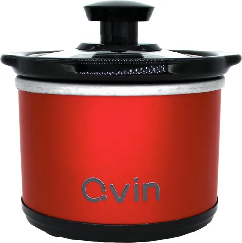 Vista 8 de Mini olla de cocción lenta 0.65qt (20oz) calentador, juego de ollas de fondue, olla de chocolate (acero inoxidable) (rosa)