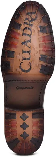 Vista 6 de Bota Hombre Cuadra en Piel Genuina con Cremallera Marrón