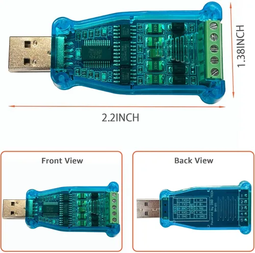 Vista 3 de DSD TECH SH-U11 USB al convertidor RS485 RS422 con el trabajo del microprocesador de FTDI FT232R para Modbus