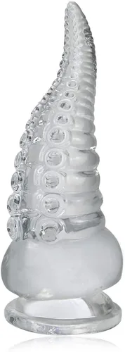 Vista 8 de Consolador anal transparente con ventosa para tentáculos, consolador realista y transparente para estimulación de próstata, tapón anal, masturbarse