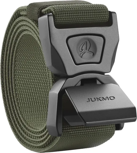Vista 12 de JUKMO - Cinturón táctico de liberación rápida, cinturón de nailon para trabajo militar de 1.5 pulgadas con hebilla de cinturón de seguridad