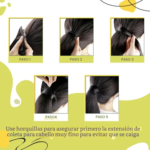 Vista 5 de RUNATURE - Extensión de cola de caballo de 16 pulgadas, 2.82 oz, #18P613, reflejos rubios B-05-#18P613