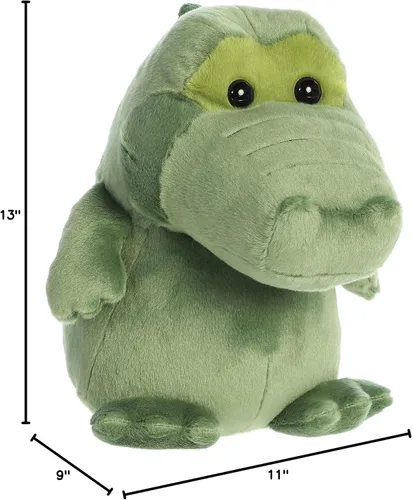Vista 6 de Aurora® Whimsical Happy Hippo and Friends™ Happy Alligator™ - Animal de peluche - Diseño único - Diversión juguetona - Verde 13 pulgadas