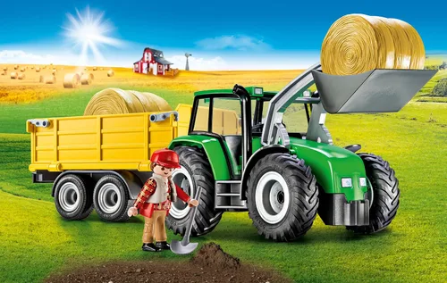 Vista 2 de Playmobil Tractor con remolque
