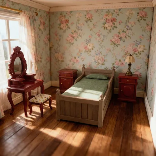Vista 2 de Cama en miniatura de casa de muñecas con cajón 1:12, muebles de madera europeos para dormitorio, accesorios de ropa de cama con almohada
