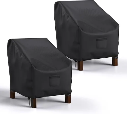 Vista 10 de Mrrihand - Fundas impermeables para sillas de patio, fundas para asiento profundo, resistentes al aire libre