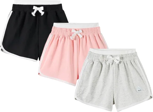Vista 51 de Rolanko Pantalones cortos activos de delfín para niñas, paquete de 3 unidades, ciclismo, correr, verano, playa, atletismo, deportes, 4-14 años