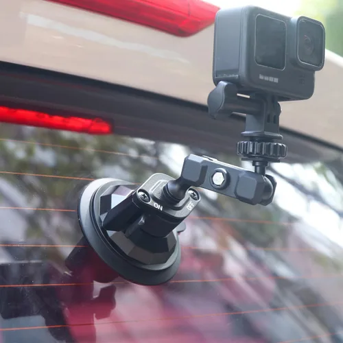 Vista 4 de Base de ventosa para automóvil mejorada con bola de 0.667 pulgadas, compatible con brazos de doble enchufe de 0.667 pulgadas Base de succión