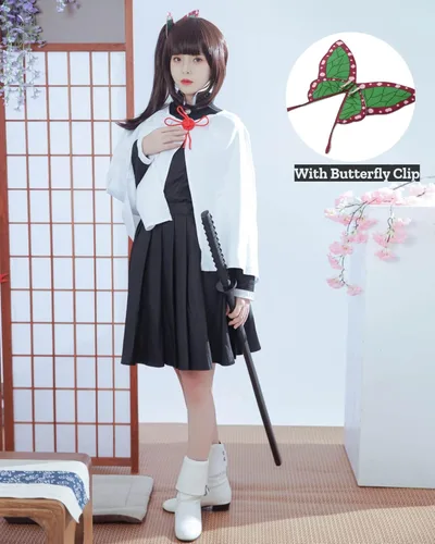 Vista 2 de Nuoqi Zentisu Tanjiro Cosplay - Disfraz de Giyuu Tomioka para adultos, disfraz de anime Shinobu para Halloween