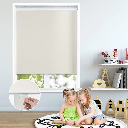 Vista 16 de Persilux Persianas Enrollables para Ventana Persianas sin Cordones para Ventana 100% Opacas Persianas Enrollables Protección UV Persianas de Ahorro