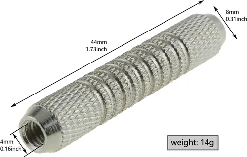 Vista 5 de 9pcs 10/12/14G Dart Barrels Reemplazo Set Plata para la práctica de dardos
