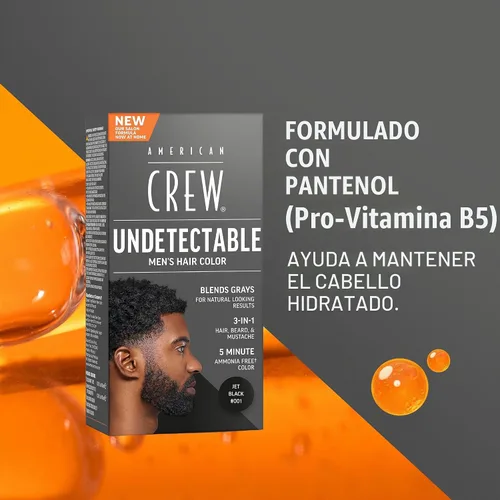 Vista 5 de American Crew Undetectable - Tinte para el cabello para hombre, negro, 1 001 negro