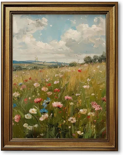 Vista 11 de Arte de pared retro con marco de oro victoriano, caballero, arte de pared, pintura al óleo medieval guerrera, póster de pintura al óleo vintage