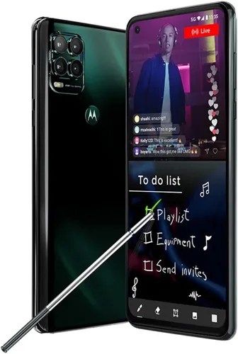 Vista 2 de Teléfono Motorola Moto G Stylus 5G 2021 Batería de 2 días Desbloqueado Hecho para Estados Unidos 4/128 GB Cámara de 48 MP Esmeralda