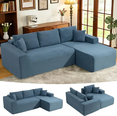 Vista 15 de Sofá modular Cloud 2026 de 108 pulgadas, sofá modular con asiento profundo, sofá modular con diván en forma de L, sofás modernos para sala de estar