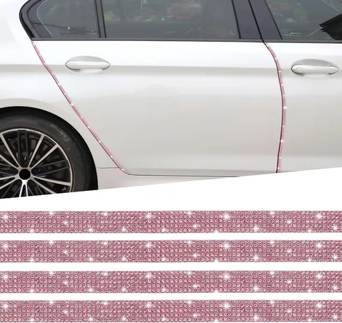 Vista 10 de TOMALL Bling Protector de Puerta de Coche Parachoques Anticolisión Tira Adhesiva de Cristal Antiarañazos Cristales Protector de Parachoques