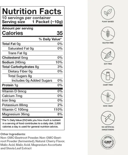Vista 6 de HumanN SuperBeets Sport Endurance - Polvo para antes del entrenamiento, suplemento de óxido nítrico, sin estimulantes ni cafeína, fabricado con raíz