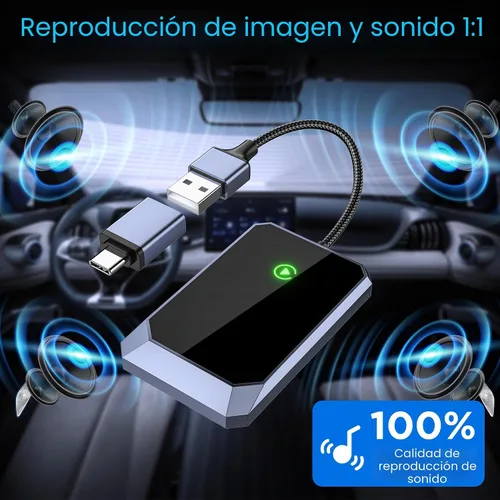Vista 6 de Adaptador CarPlay Inalámbrico, Convierte de Cableado a Adaptador CarPlay Inalámbrico para iPhone, Control Inalámbrico Plug & Play CarPlay para Autos