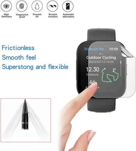 Vista 4 de Protector de pantalla compatible con Amazfit Bip 5, película protectora de TPU de cobertura completa HD, compatible con Bip 5 Smartwatch (6 unidades)