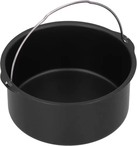 Vista 9 de BORDSTRACT Accesorios de barril para freidora de aire, sartén para cupcakes de 6 pulgadas, 7 pulgadas, 8 pulgadas, herramienta para hornear pasteles