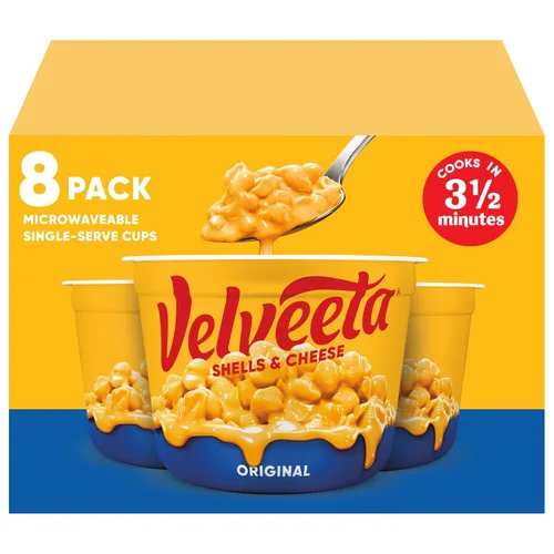Vista 12 de Velveeta - pasta de caracol y salsa de queso original para microondas (paquete de 4 unidades, tazas de 2.39 onzas)