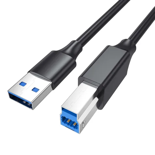 Vista 9 de Cable USB 3.0 B de 3.3 pies, cable USB C a USB-B 3.0, cable USBC a USB 3.1 tipo B, cable de impresora de alta velocidad de 5 Gbps para computadora