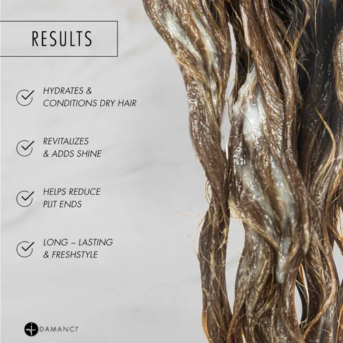 Vista 5 de DAMANCI Crema de argán, crema para peinar el cabello y acondicionador sin enjuague, suaviza el cabello y antiencrespamiento, con aceite de argán