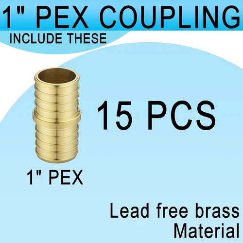 Vista 6 de Acoplamiento de engarce de púas PEX de 1 pulgada para tubería PEX-A/B/C (paquete de 15)