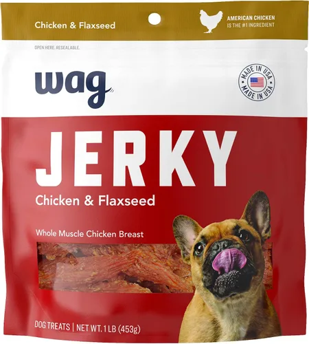 Vista 8 de Snack para perro Amazon Brand Wag Jerky, bolsa de 453gr