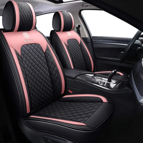 Vista 9 de 2 fundas de asiento delantero para mujer, de cuero, impermeables, universales para Ford Fusion Focus Edge, Beetle, Kia Soul C300 CC, Hyundai