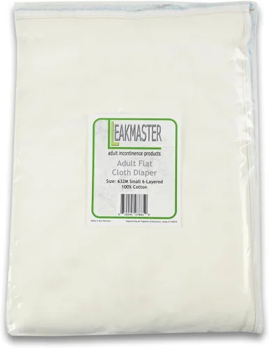 Vista 5 de LeakMaster Pañales de tela para adultos, pañales planos de tejido de muselina 100% algodón, para uso con alfileres o sujetadores, solución