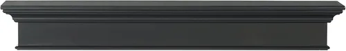 Vista 3 de Pearl Mantels ARYB72610B - Estante de madera de fibropanel de densidad media de fibropanel de densidad media de alta calidad, color negro, pintura