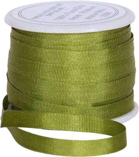 Vista 86 de Threadart Cinta de seda 100% pura - 3 tamaños - Docenas de colores - Castaño - 2 mm No. 524 Soft 100% pure silk ribbon on a single spool - perfect